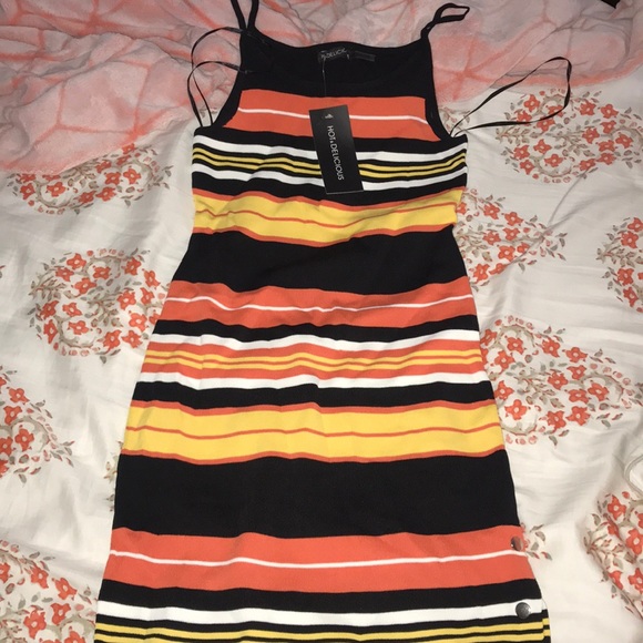 Forever 21 Dresses & Skirts - Long midi striped dress with button slit side! New